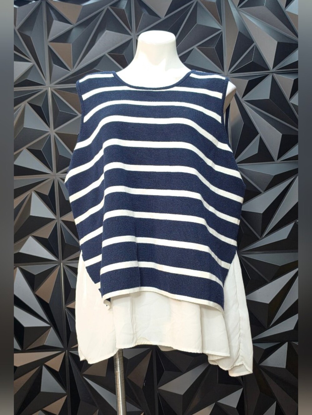 Adrianna Papel stripe layered top